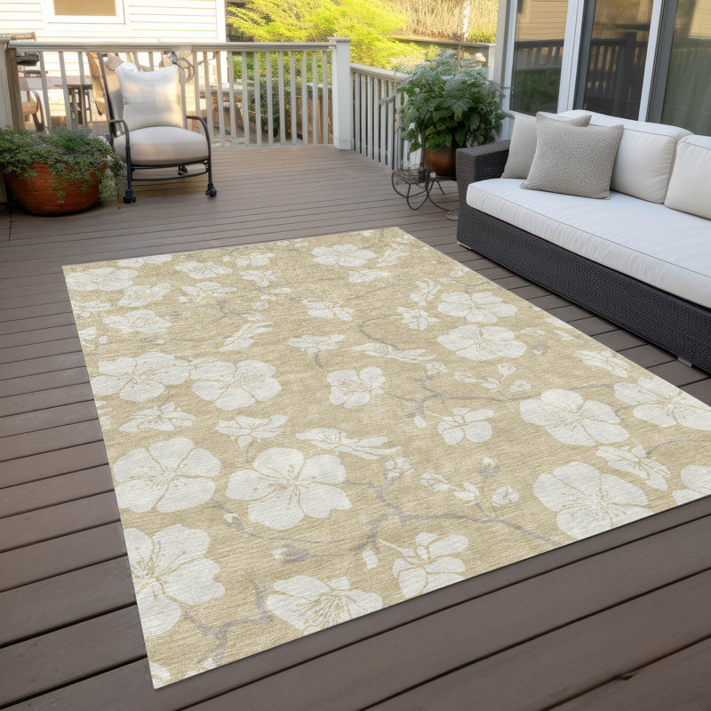 Tapis intérieur / extérieur beige Ensa , 2 pi 6 po x 3 pi 10 po