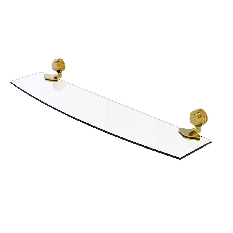 Venus Bracket Shelf, Polished Brass, 2" H x 24" W x 5" D