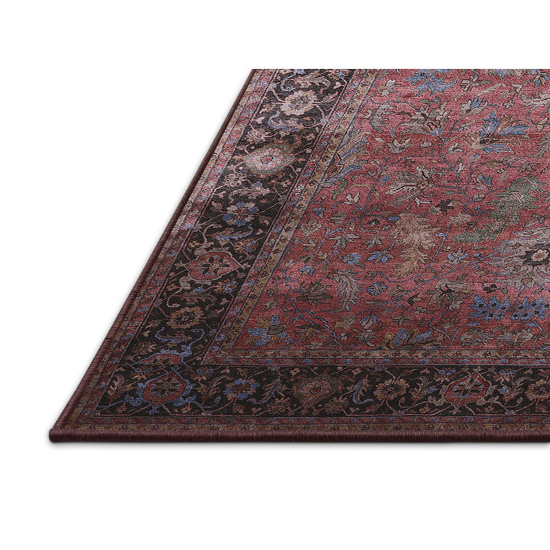 Tapis brun à motif oriental, Tapis de couloir 2 pi x 5 pi