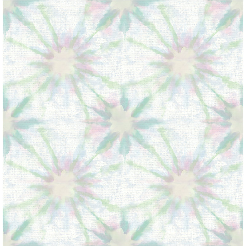 Papier peint embossé abstrait 3d 33 pi x 20,5 po shibori Elouise, Vert