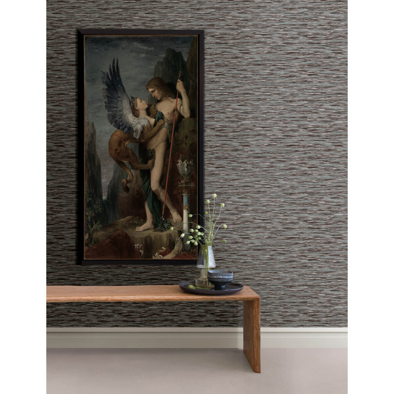 Rouleau de papier peint L 33 pi x l 20,9 po Steff, Chocolat