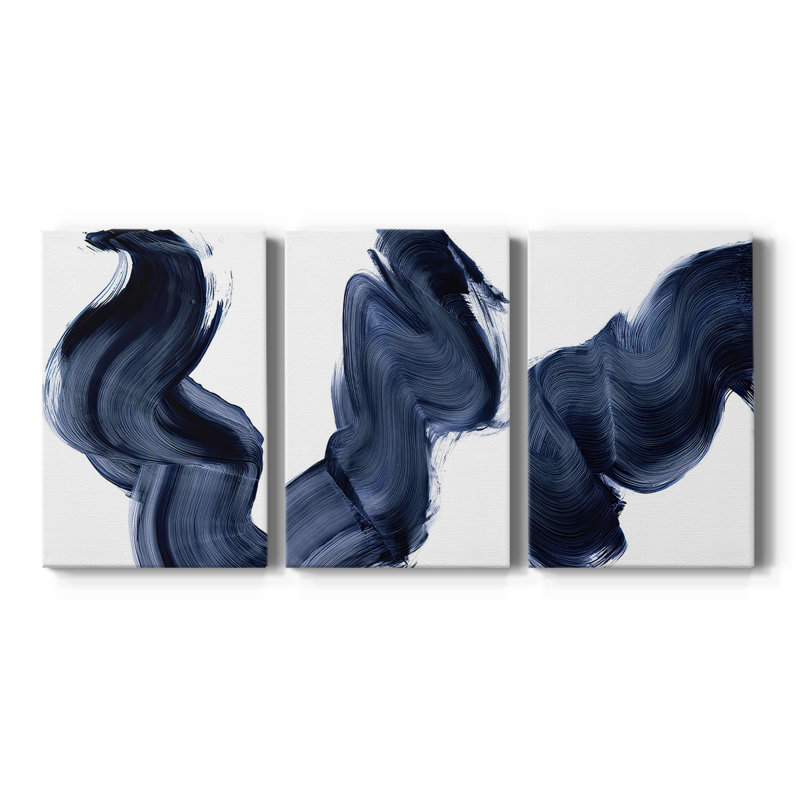 «Passing Waves I», toile tendue sur mesure - 3 pièces, H 36 po x l 72 po