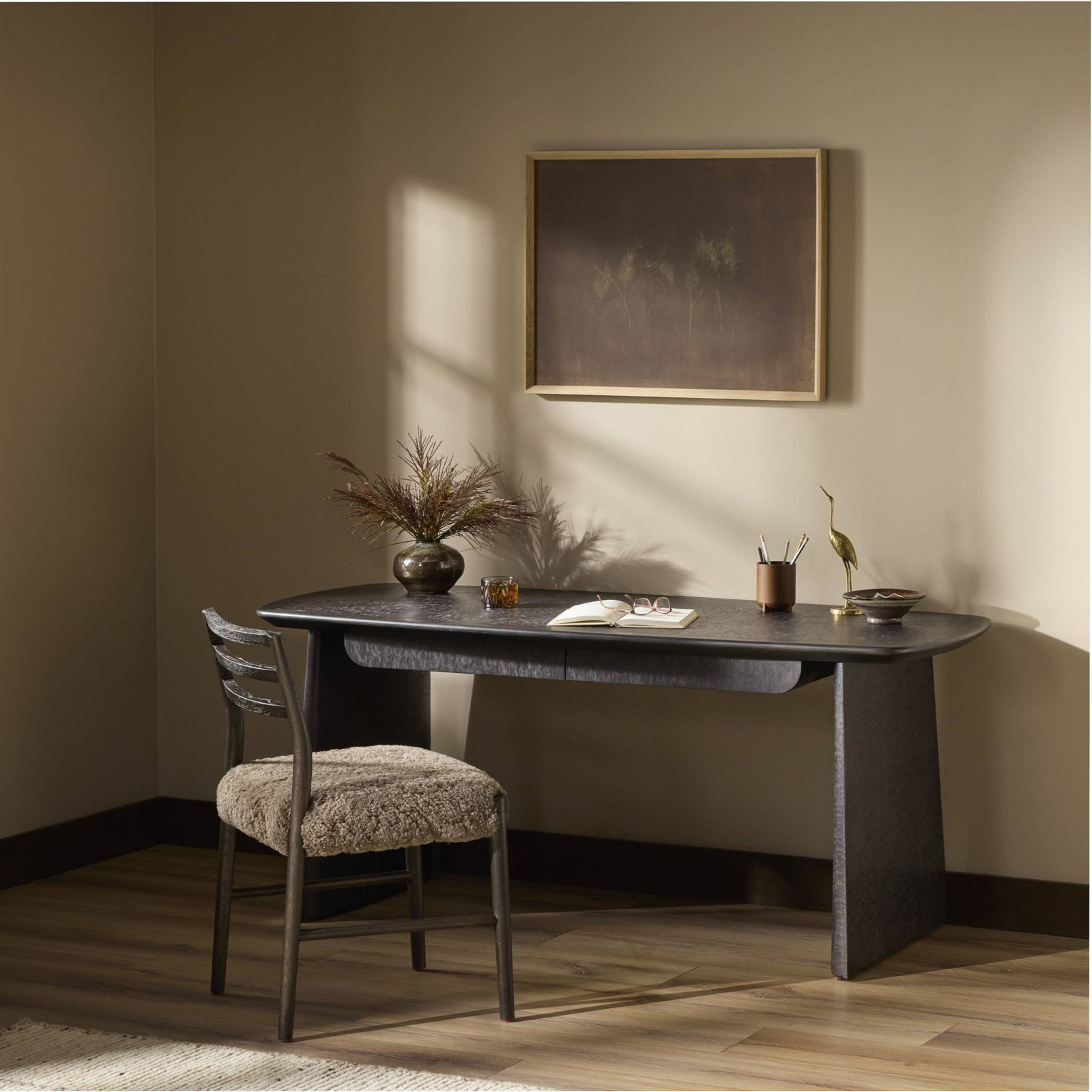 70" Ash Writing Desk