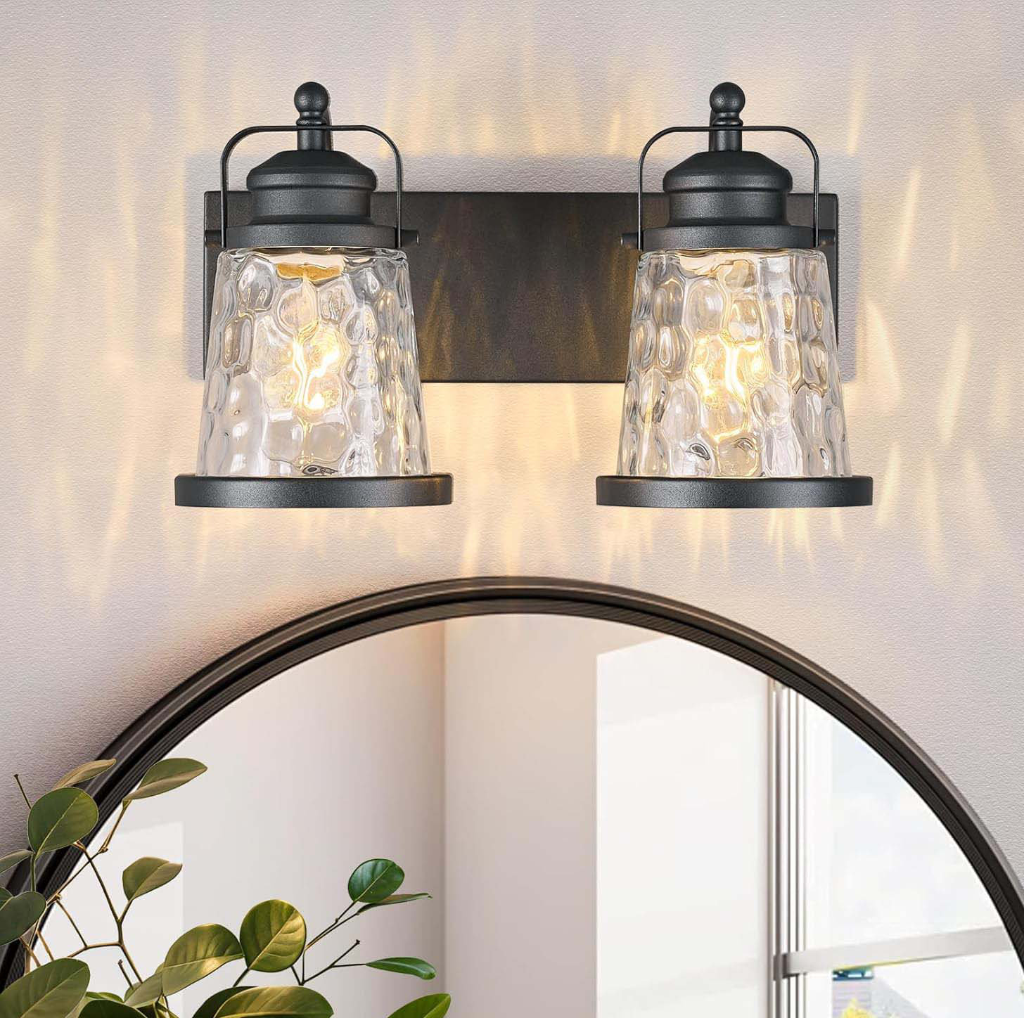 Hokku Designs 2 Light Bathroom Vanity Light Modern Industrial Vanity ...