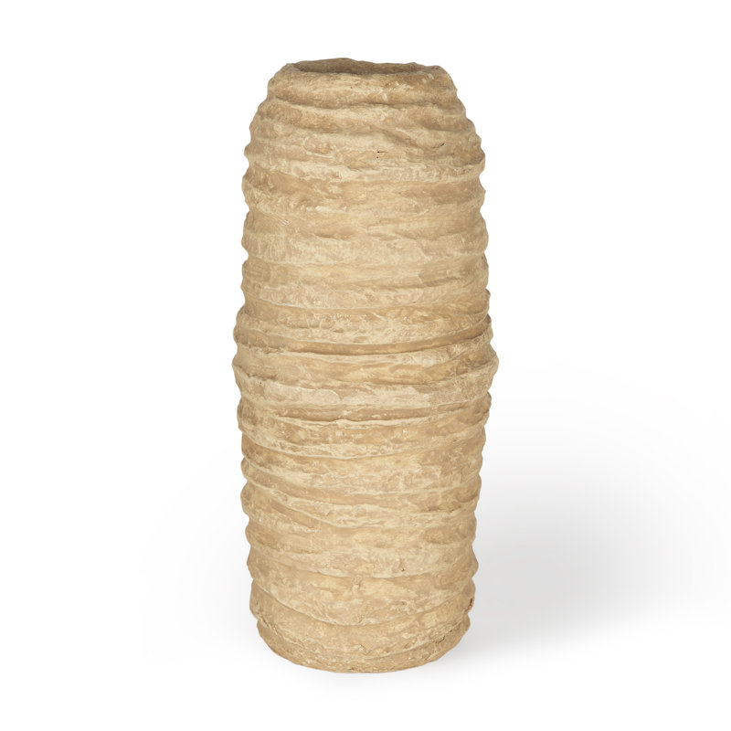 Vase de table 18 "en papier beige