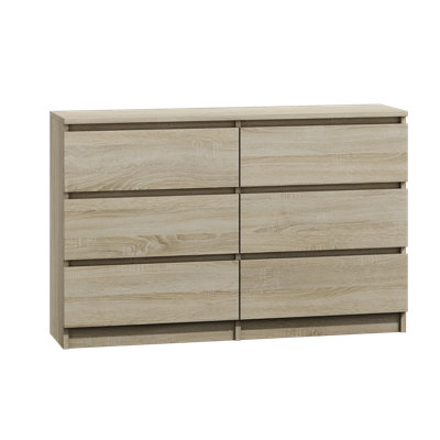 Olhouser 120 cm W Chest of 6 Drawers