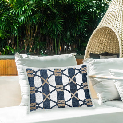 Striped Outdoor Throw Pillow