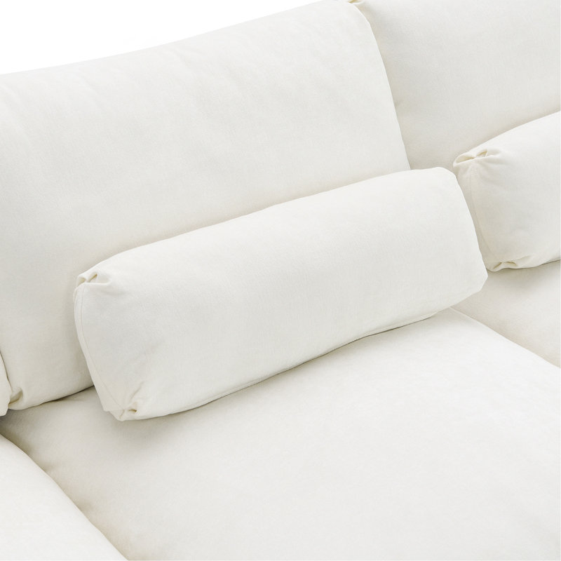 Modular Sectional Sofa with Storage - White