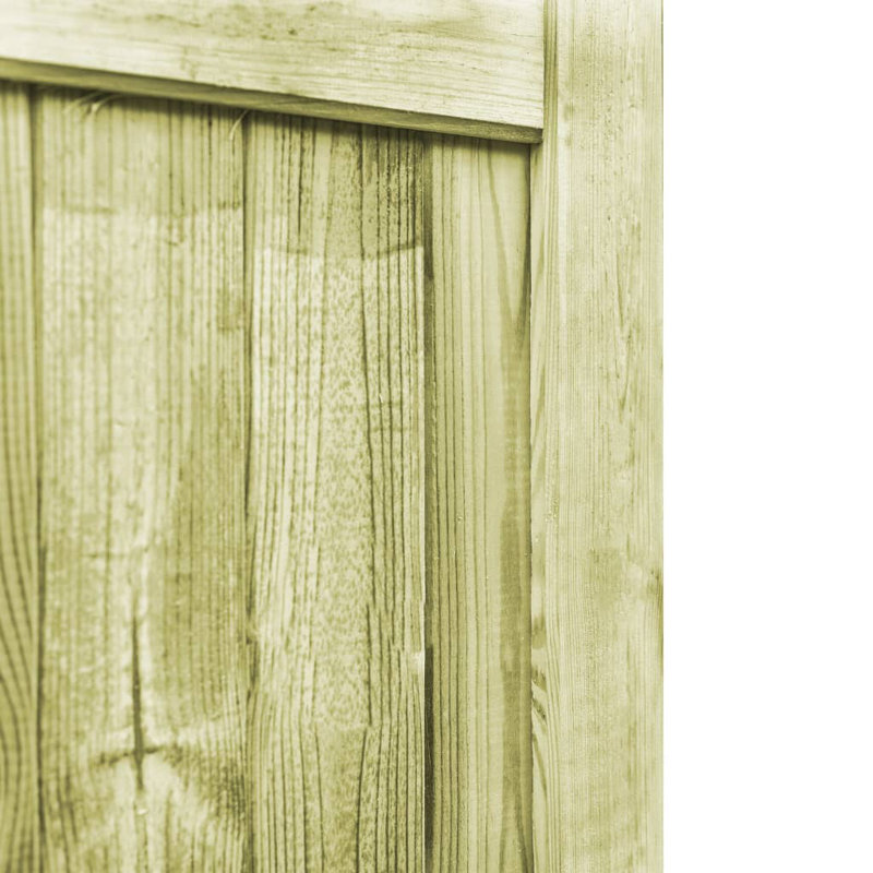 Sarenac 100cm H x 299.9994cm W Green Wood Gate, 300cm W x 100cm H