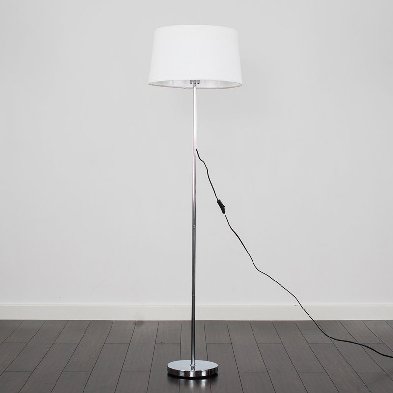 Bekbele 147cm Traditional Floor Lamp, White, LED Bulb