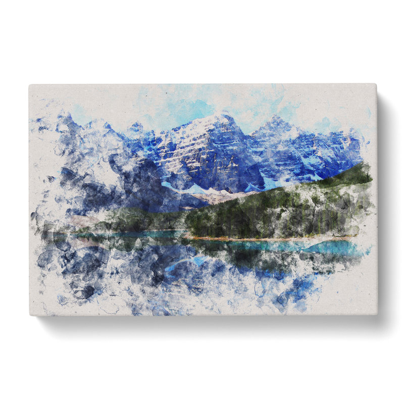Mountain In Banff Park Canada - Wrapped Canvas Painting, 35cm H x 50cm W x 3cm D