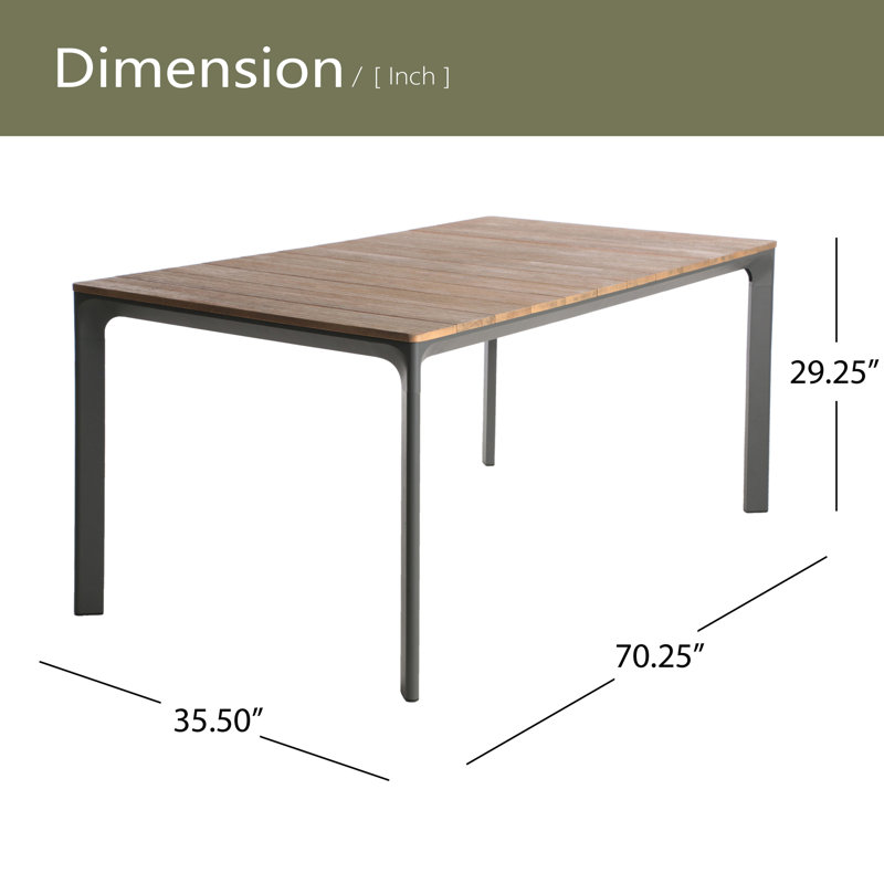 DINING TABLE WITH WOOD TOP