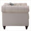 Fauteuil d'appoint en lin Aurelia beige pour adultes, chaise d'appoint rembourrée avec coussin supplémentaire
