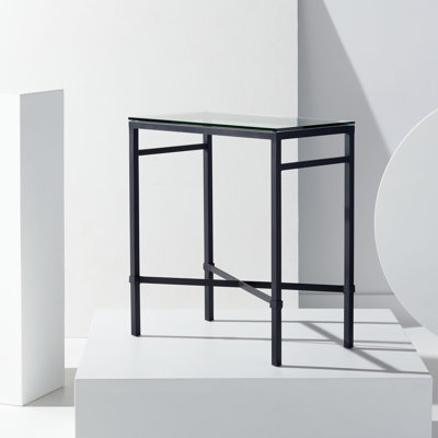 Genevieve Glass Top End Table