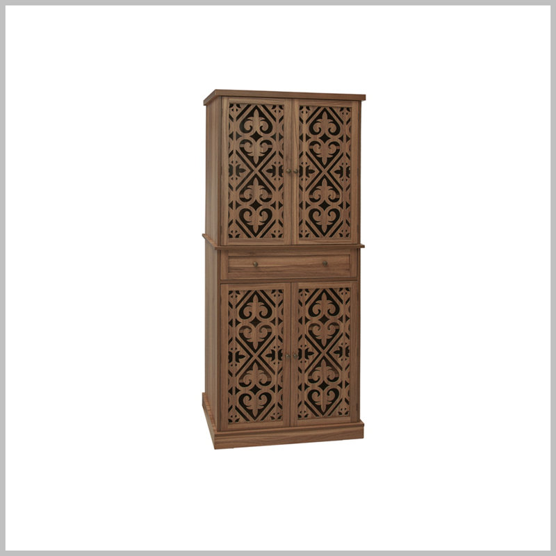 Modern 4 Door Cabinet with 1 Drawer and 4 Adjustable Inner Shelves