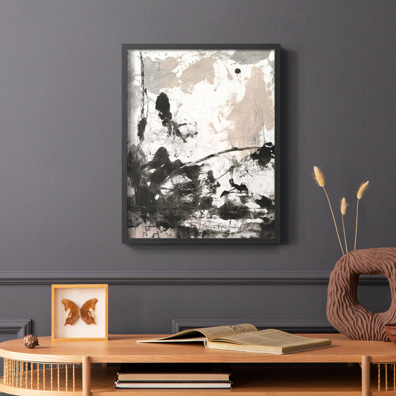 Disarray II Framed Print - Solid Wood, Black, 14" H x 11" W