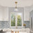 1-Light Modern Pendant Light With Ribbed Glass