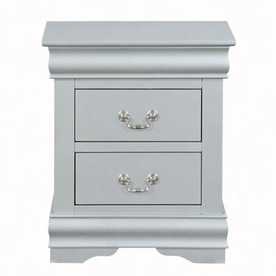 Table de chevet, table de chevet 2 tiroirs Platinum