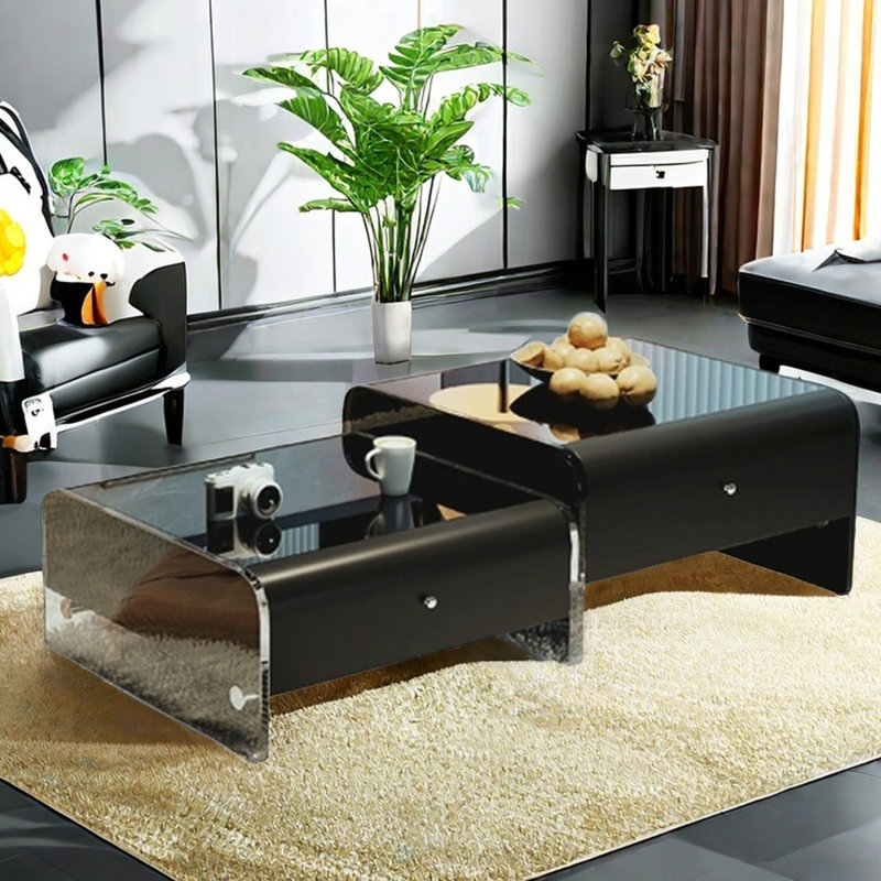 Acrylic Coffee Table with Storage
