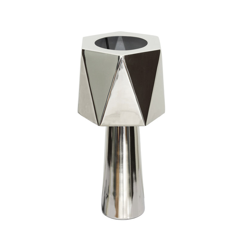 Lampe de table en nickel poli