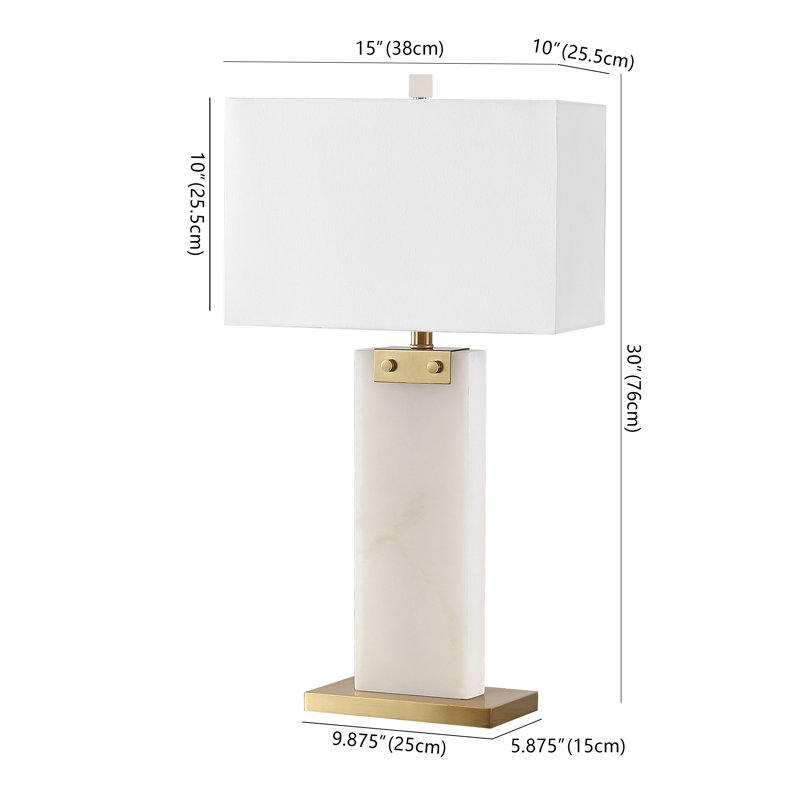 Omon Table Lamp, White/Gold