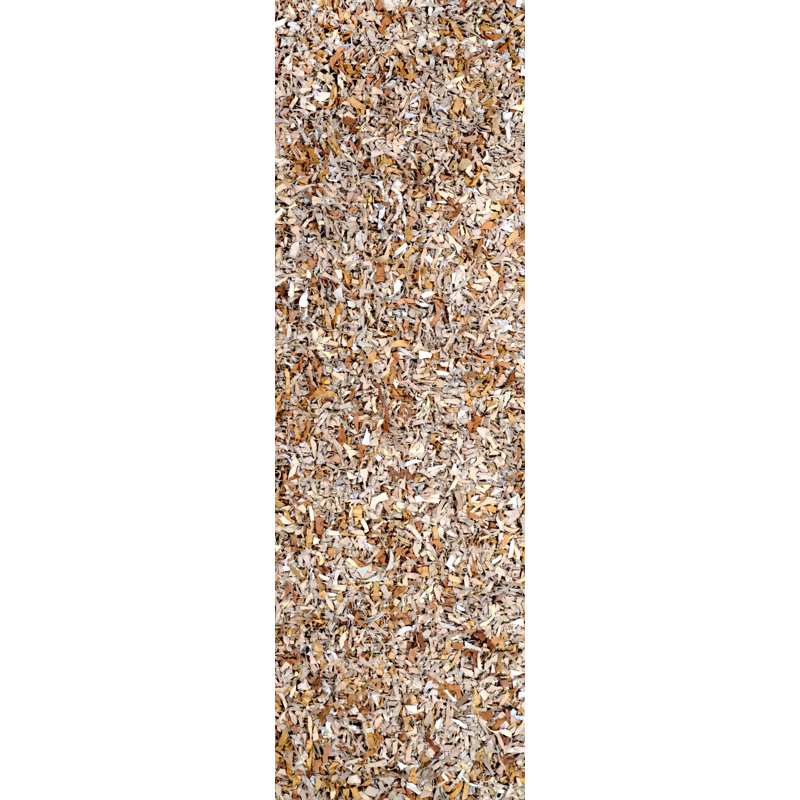 Tapis beige en cuir tissé à la main, Rectangle 3'6" x 5'6"