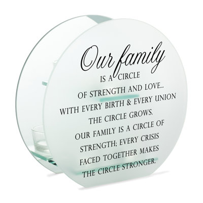 4'' H Glass Tabletop Tealight Holder with Candle Included