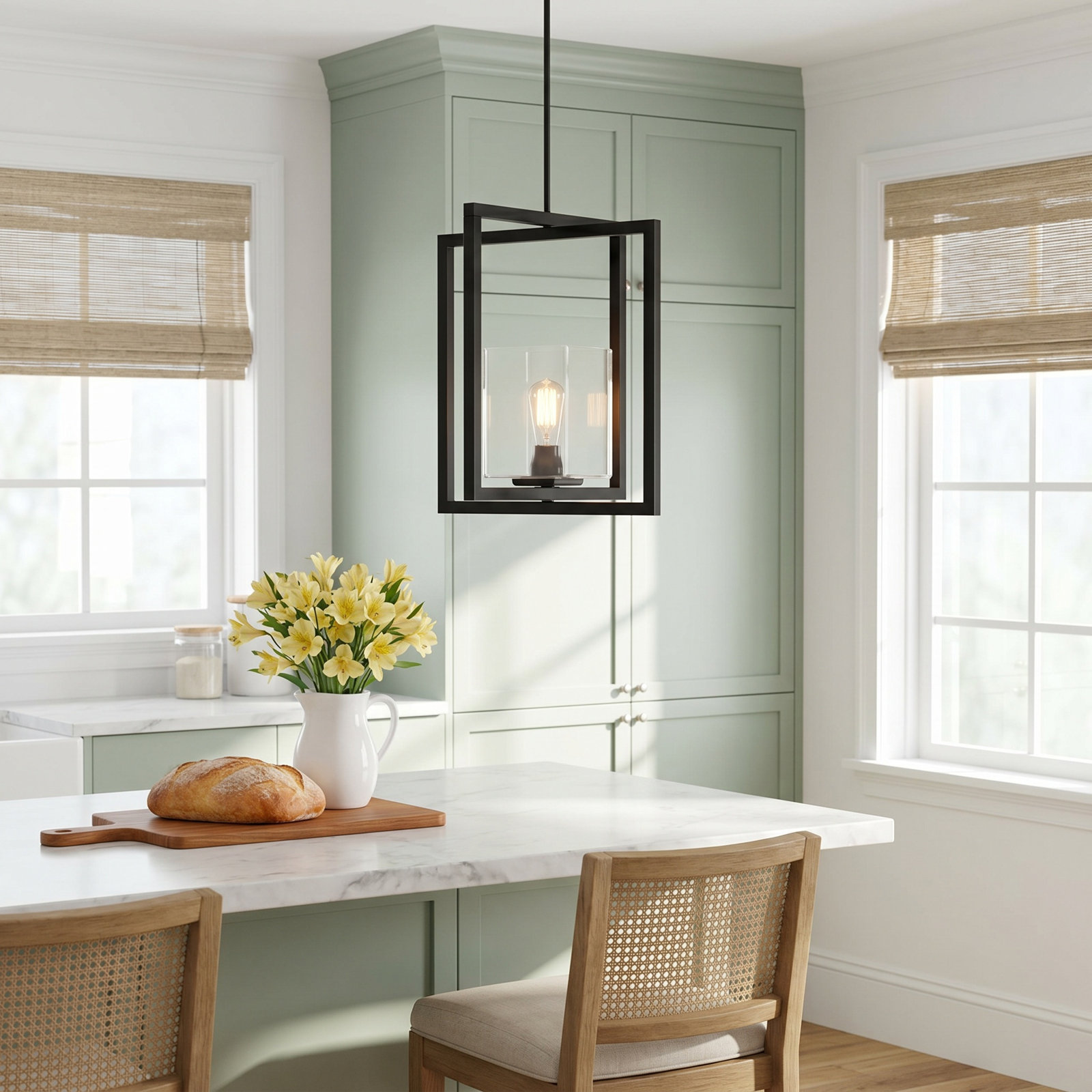 Aya Single Light Glass Dimmable Pendant