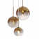 Ensemble de luminaires suspendus 3 lumières globes en verre doré Apsara GLOBAL