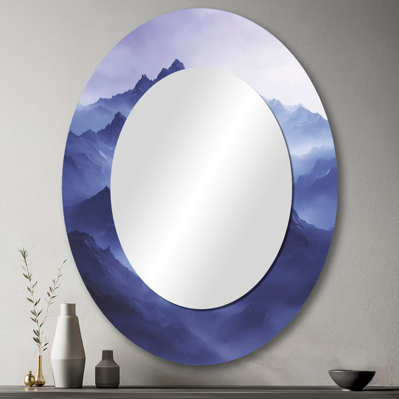 Miroir mural gris Misty Peaks In The Twilight III, 43 po x 33 po