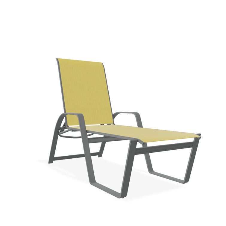 Holna Outdoor Rust-Resistant Metal Chaise Lounge