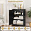 Organisateur de rangement de plancher moderne avec tablettes réglables et 2 portes-179561916
