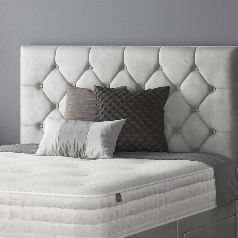 Farallones Upholstered Headboard, Double (4'6), Silver