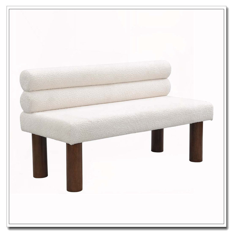 Mobilier de salle à manger rembourré Boucle, Beige, brun