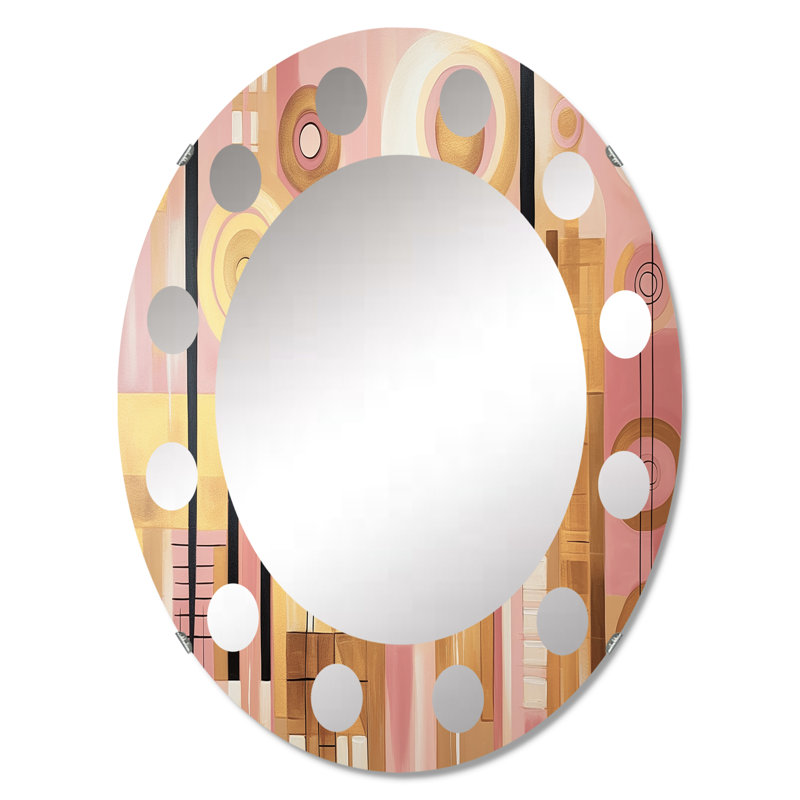 Bolete - Miroir mural moderne ovale, 36 po x 24 po
