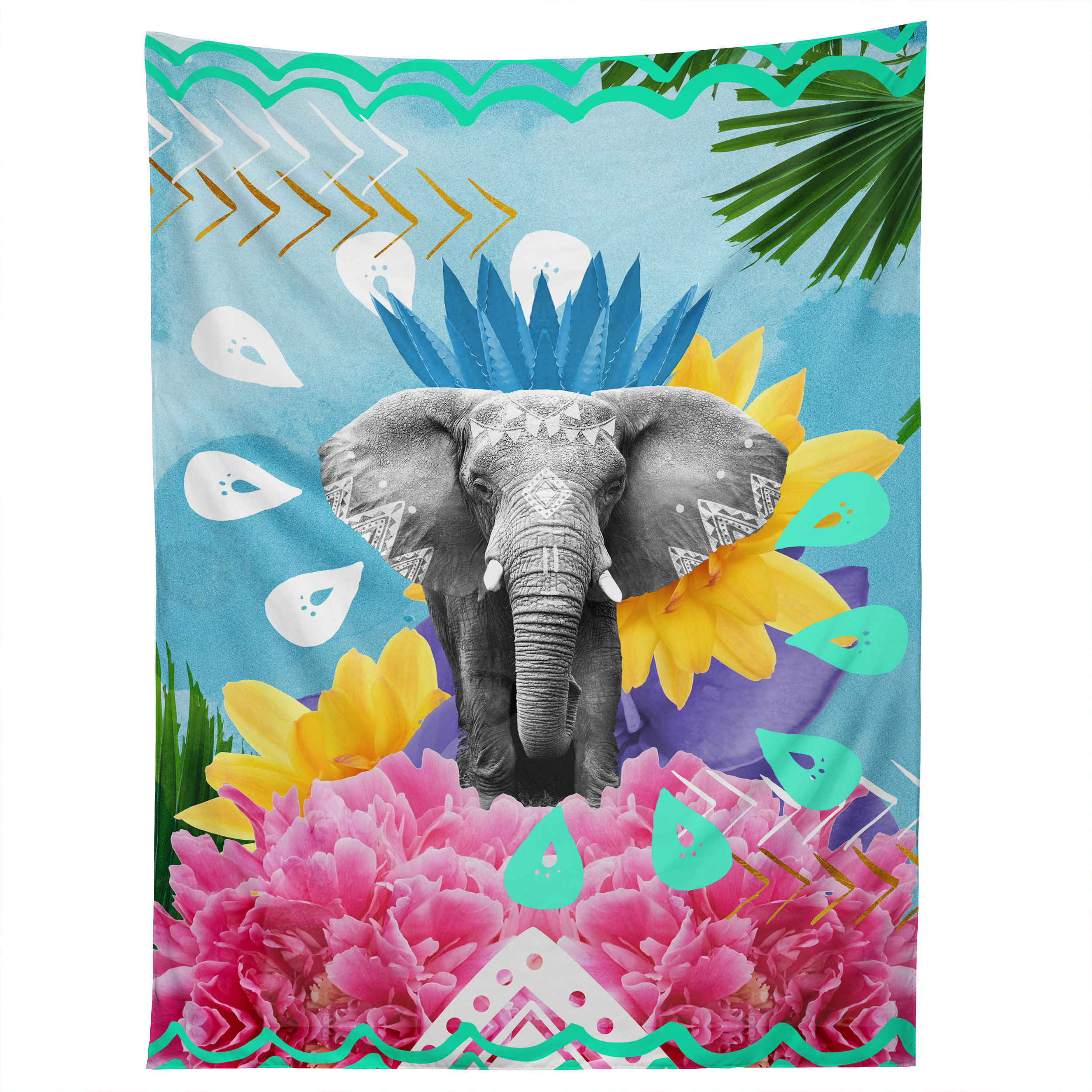 Rainbow best sale elephant tapestry