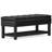 Cosmopolitan 44"W Vegan Leather Transitional Storage Ottoman Bench with Tufted Lift-Top and Open Shelf-1582897205