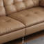 Causeuse-coussin modulaire en cuir véritable kaki-129162939