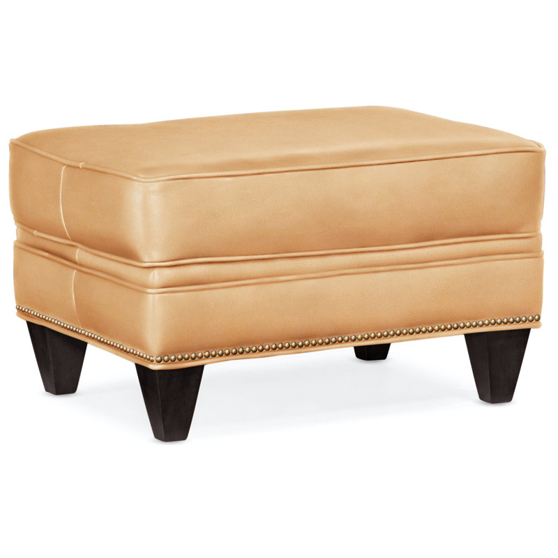 Reddish Ottoman, French Natural, Plantation, Rio Mineral Genuine Leather