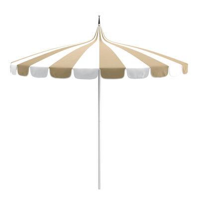 Tayeko Striped Scalloped Market Umbrella