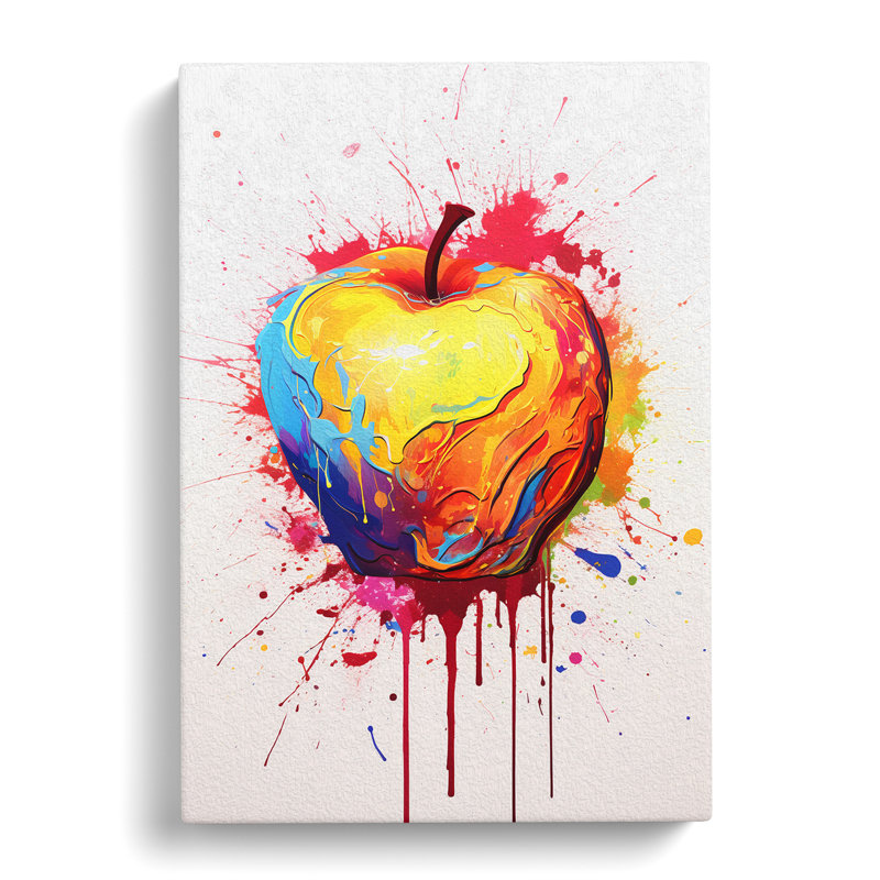 Apple Gestural - Wrapped Canvas, 76cm H x 50cm W x 3cm D