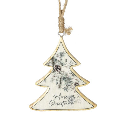 Hanging Merry Christmas Tree Decoration