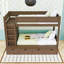 Lit superposé simple en bois avec 4 tiroirs et garde-robe-129506010