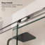Porte de douche coulissante double encadrée avec verre transparent 5/16 po Fusion l 56 à 60 po x H 75 po Fusion-97178841