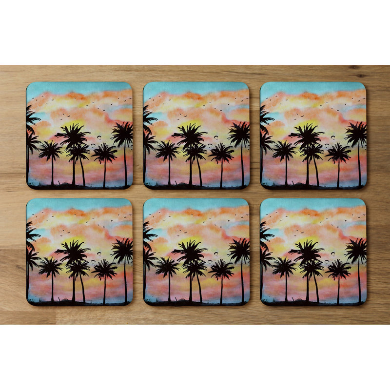 Square 6 Piece Coaster Set