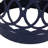 Modern Garden Side Table - Navy Blue, Iron, 13.99"D X 18.49"H, Versatile Rustproof, 13.99"W 12.00"D-1997665408