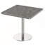 Table de salle à manger carrée moderne avec plateau en faux marbre et structure en métal robuste pour une décoration élégante-473026324-473026415