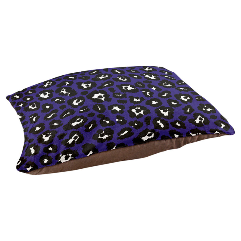 Coussin pour chien Baltimore Football, Grand (l 30 po x P 40 po x H 5 po), Mauve / blanc / noir