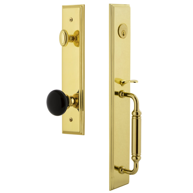 CarréComplete Inactive Dummy Handleset with Coventry Knob and Carre' Rosette, Lifetime Brass