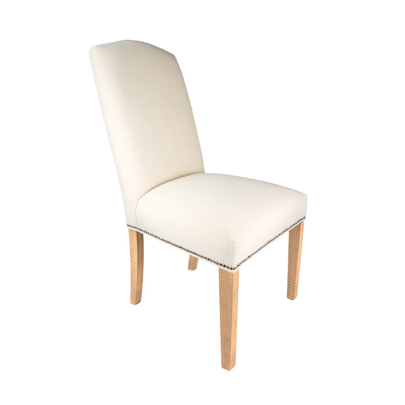 Cyran 20'' H Upholstered Parsons Chair, Denim, Natural